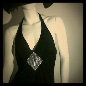BLACK DRESS BACKLESS NEW WITH TAG